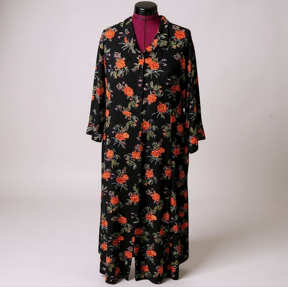 Ellos Black Floral Maxi Dress - Picture 1 of 3